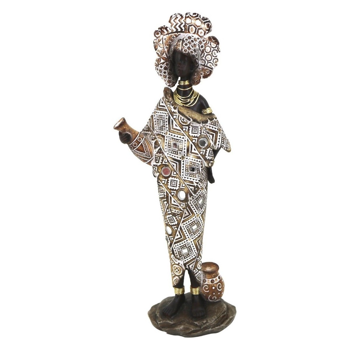 Home Statuetten und Figuren Signes Grimalt Afrikanische Figur Grau