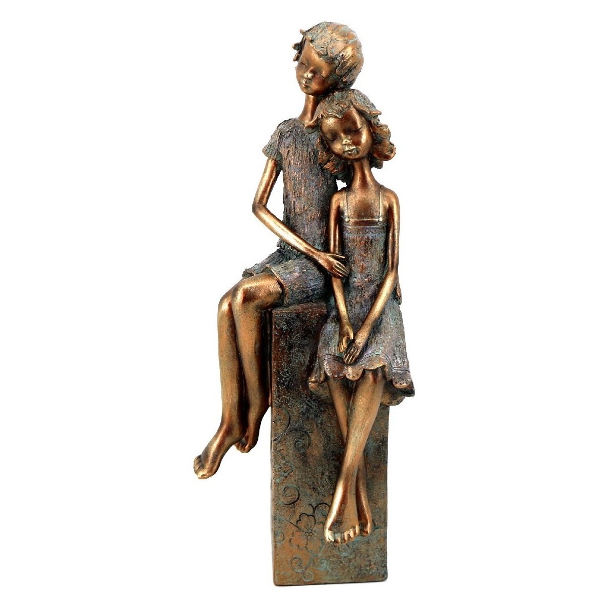 Home Statuetten und Figuren Signes Grimalt Figuren-Paar-Sitzen Gold