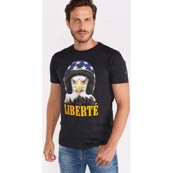 Kleidung Herren T-Shirts & Poloshirts Le Temps des Cerises T-shirt LEAVEN Schwarz
