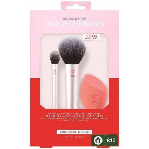 Beauty Pinsel Real Techniques Naturally Radiant Sponge + Brush Set 