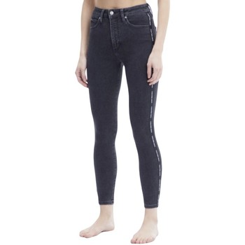 Kleidung Damen Jeans Calvin Klein Jeans High rise super skinny ankle Schwarz