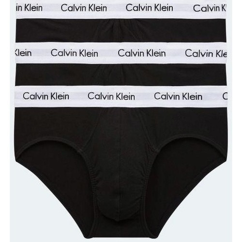 Unterwäsche Herren Boxershorts Calvin Klein Jeans 0000U2661G 3P HIP BRIEF Schwarz