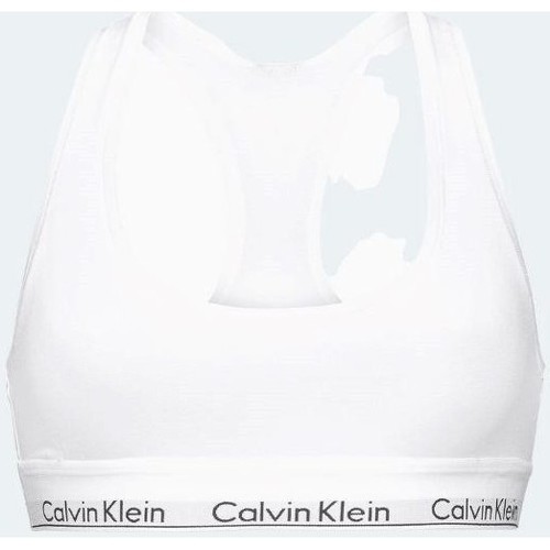 Kleidung Damen Sport BHs Calvin Klein Jeans 0000F3785E BRALETTE Weiss