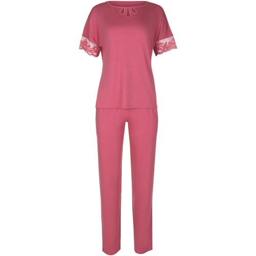 Kleidung Damen Pyjamas/ Nachthemden Lisca Pyjama Hose Top Kurzarm Juliette Rosa