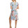 Kleidung Damen Kleider Lisca Sommerkleid mit kurzen Ärmeln Hawaii Grau
