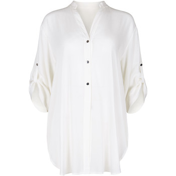 Kleidung Damen Pareo Lisca Tunika Shirt Sommer Dreiviertel-Ärmel Panama Weiss