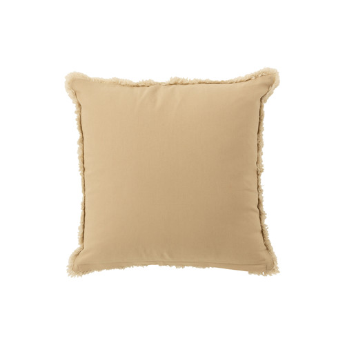J-line COUSSIN CERCLE IBIZ CO BLA/BEI (49.5x49.5x4cm) Beige / Weiss
