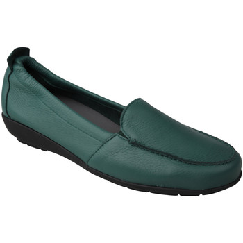 Schuhe Damen Slipper Natural Feet Mokassin Marie Farbe: grün grün