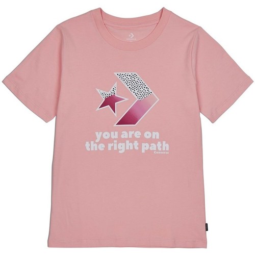 Kleidung Damen T-Shirts Converse Traibazer Graphic Tee Rosa