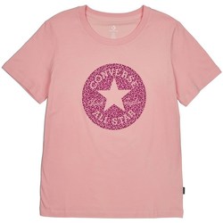 Kleidung Damen T-Shirts Converse Chuck Taylor All Star Leopard Patch Tee Rosa