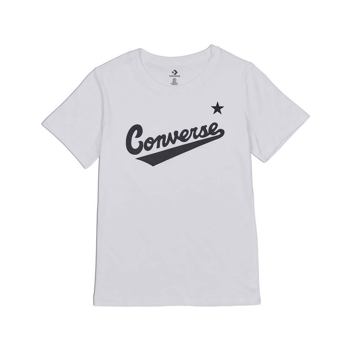 Kleidung Damen T-Shirts Converse Scripted Wordmark Tee Weiss