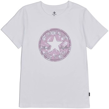 Kleidung Damen T-Shirts Converse Fall Floral Patch Grapphic Tee Weiss