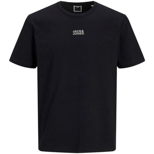 Kleidung Jungen T-Shirts & Poloshirts Jack & Jones 12195179 CLASSIC TEE-BLACK Schwarz