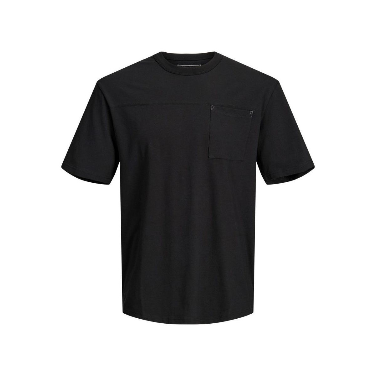 Kleidung Herren T-Shirts & Poloshirts Jack & Jones 12205090 CREW NECK-BLACK RELAXED FIT Schwarz