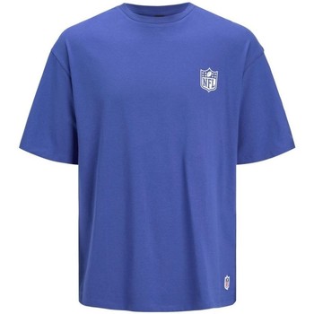 Kleidung Herren T-Shirts & Poloshirts Jack & Jones 12206810 NFL LOGO TEE-MAZARINE BLUE LOOSE FIT Blau