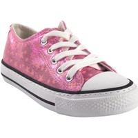 Schuhe Mädchen Sneaker Low Bubble Bobble Leinwand mädchen  a3513 rosa Silbern
