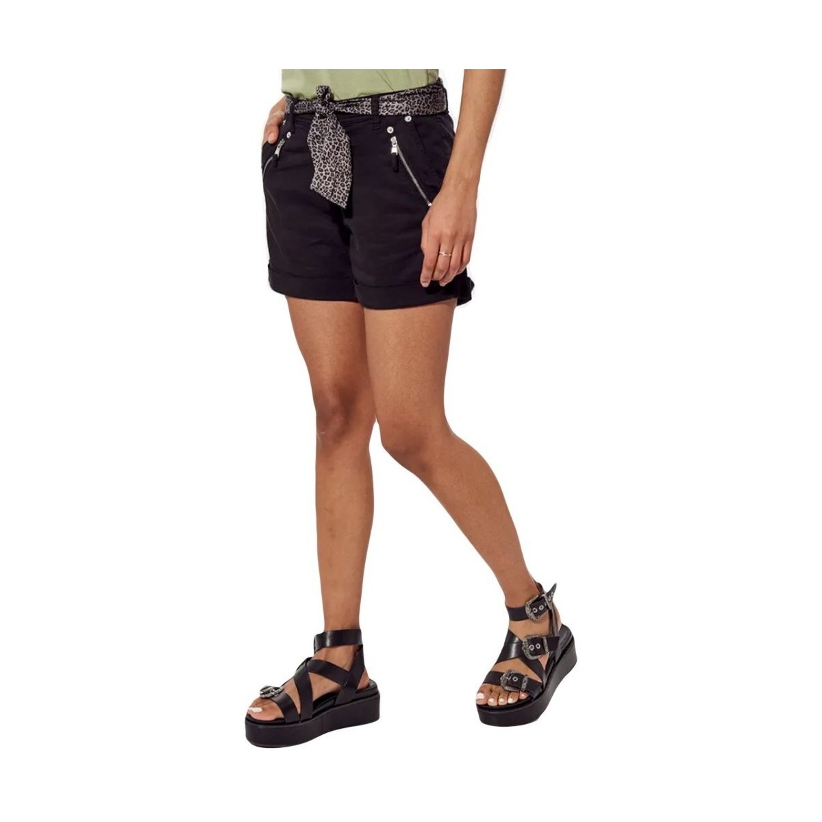 Kleidung Damen Shorts / Bermudas Kaporal Pika Schwarz