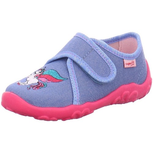 Schuhe Mädchen Babyschuhe Superfit Maedchen Hausschuh Textil \ BONNY 1-000258-8030 Blau