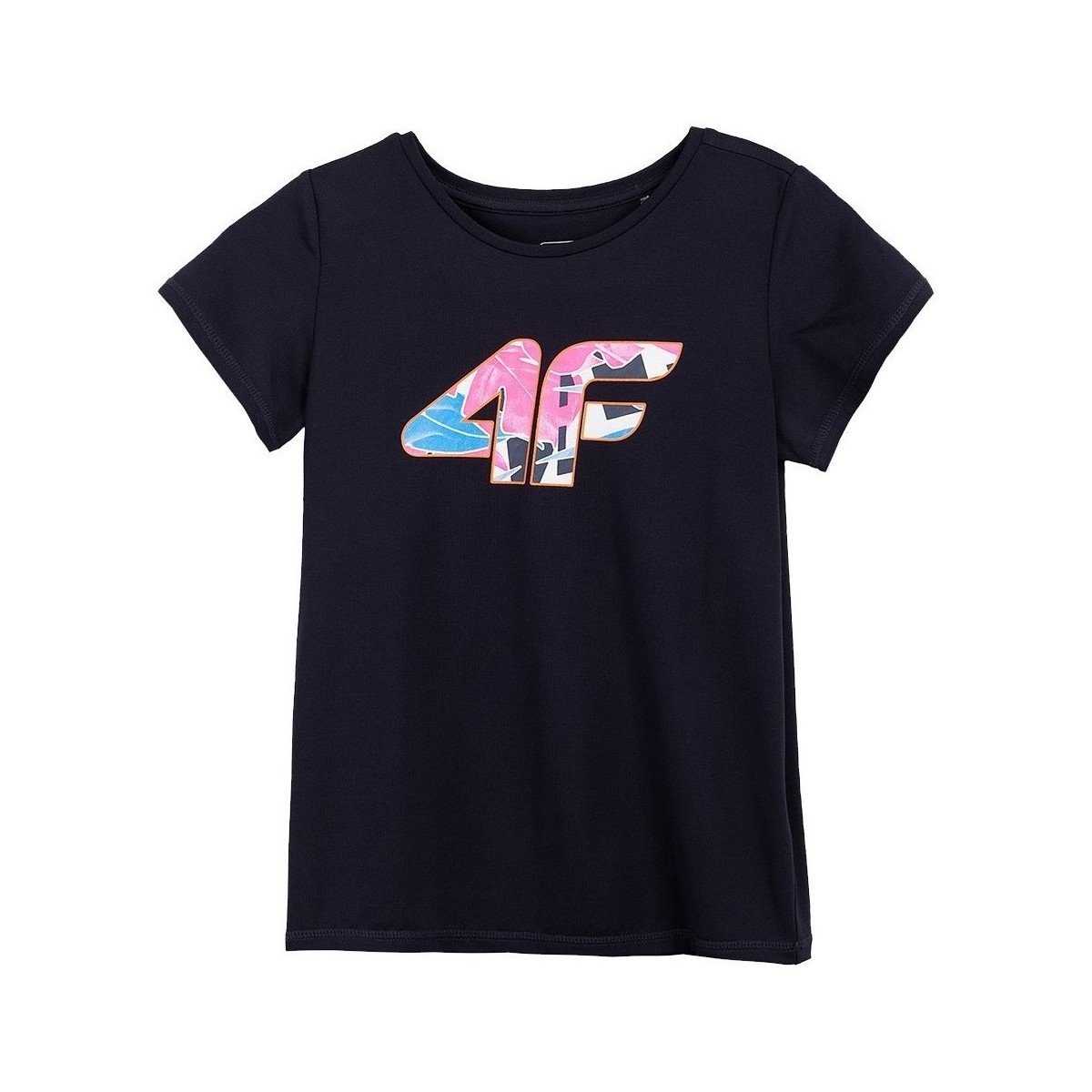 Kleidung Mädchen T-Shirts 4F JTSD015A Schwarz