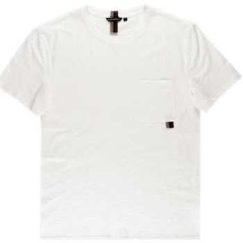 Kleidung Herren T-Shirts Antony Morato Tshirt Męski Regular Fit Cream Weiss