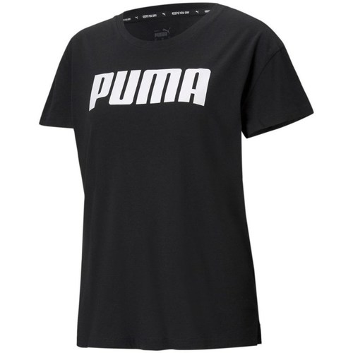 Kleidung Damen T-Shirts Puma Tshirt Damski Rtg Logo Tee Schwarz