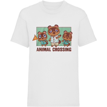 Kleidung Kinder T-Shirts Animal Crossing  Weiss