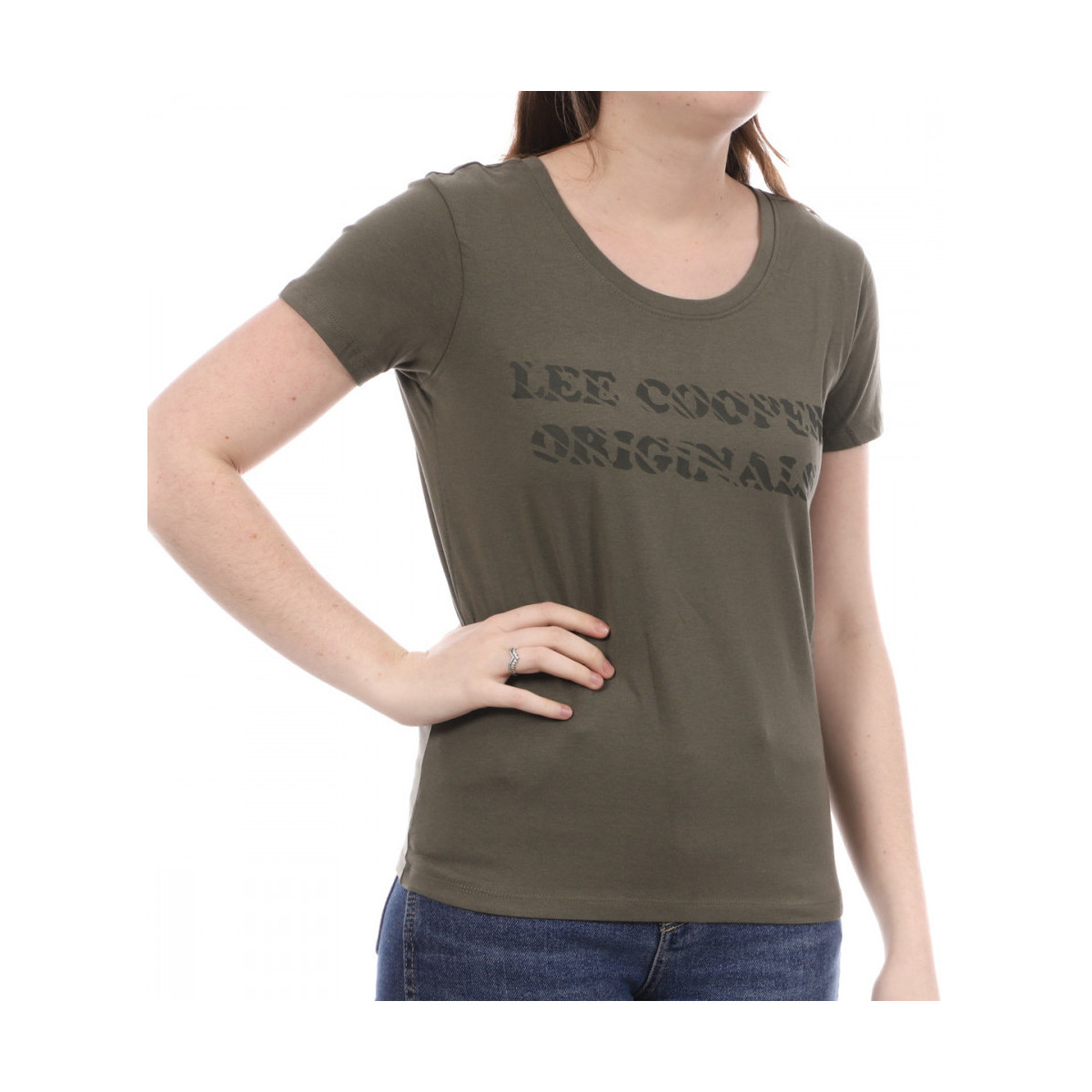 Kleidung Damen T-Shirts & Poloshirts Lee Cooper LEE-009429 Grün
