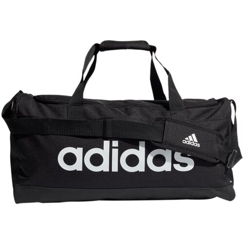 Taschen Sporttaschen Adidas Sportswear Sport LINEAR DUFFEL M,BLACK/WHITE GN2038 Schwarz
