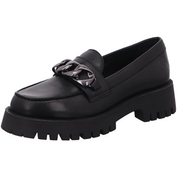 Schuhe Damen Slipper Post Xchange Slipper black leather Fiola 01 2220 ass schwarz
