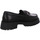 Schuhe Damen Slipper Post Xchange Slipper black leather Fiola 01 2220 ass Schwarz