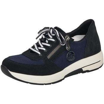 Schuhe Damen Derby-Schuhe & Richelieu Rieker Schnuerschuhe  Sneaker N8451-14 Blau