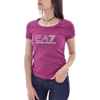 Kleidung Damen T-Shirts & Poloshirts Emporio Armani EA7 6KTT36 TJAPZ Violett