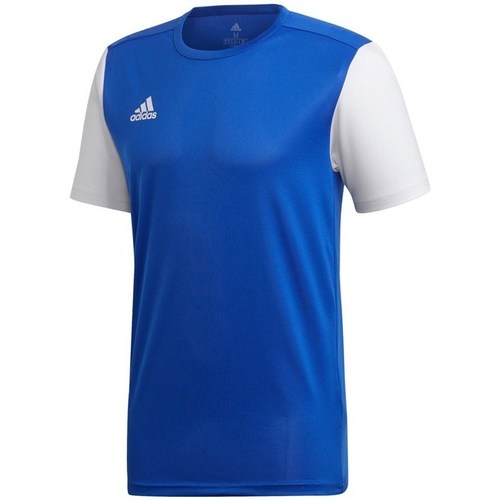 Kleidung Jungen T-Shirts adidas Originals Junior Estro 19 Blau, Weiß