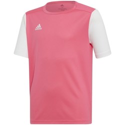 Kleidung Jungen T-Shirts adidas Originals Junior Estro 19 Rosa, Weiß