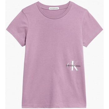 Kleidung Mädchen T-Shirts & Poloshirts Calvin Klein Jeans IG0IG01297 MONOGRAM T-SHIRT-VCB Rosa