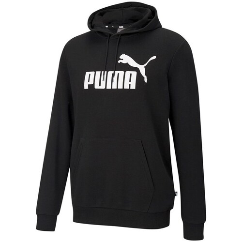 Kleidung Herren Sweatshirts Puma Essentials Big Logo Hoodie Schwarz