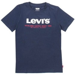 Kleidung Kinder T-Shirts & Poloshirts Levi's 91E054 GRAPHIC TEE-C8D DRESS BLUE Blau
