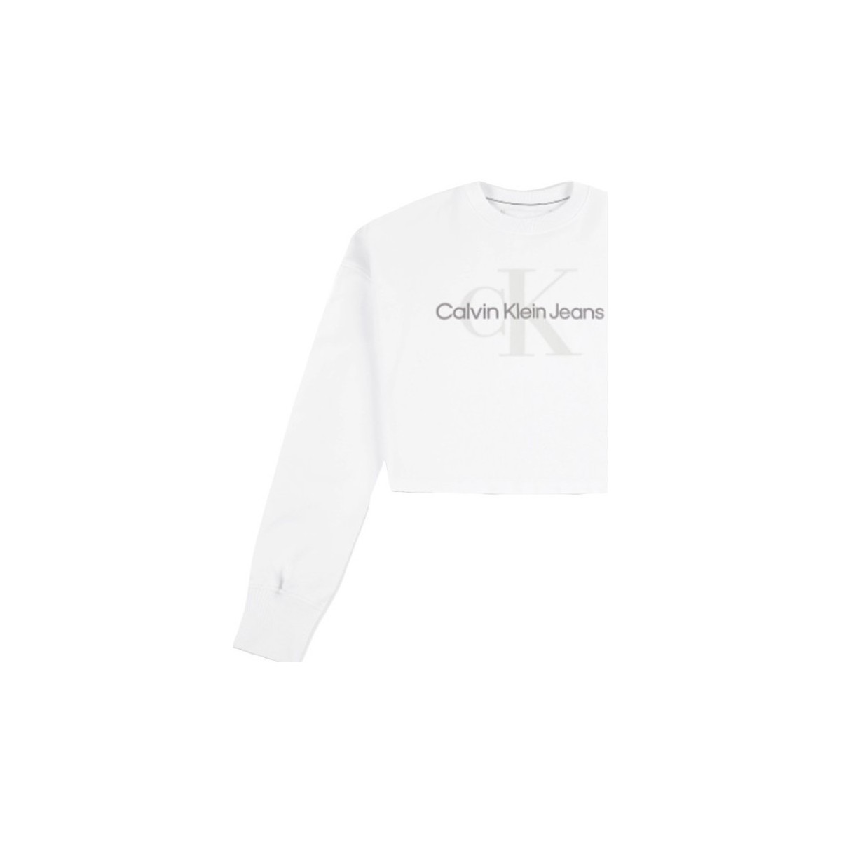 Kleidung Damen Sweatshirts Calvin Klein Jeans Monogramme logo Weiss