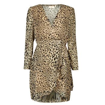 Kleidung Damen Kurze Kleider Moony Mood  Leopard