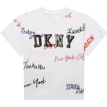 Kleidung Mädchen T-Shirts Dkny  Weiss