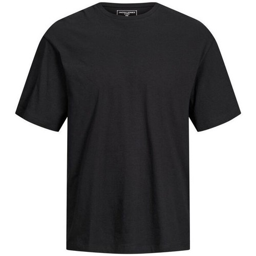 Kleidung Herren T-Shirts & Poloshirts Jack & Jones 12205415 RAY TEE-BLACK RELAXED FIT Schwarz