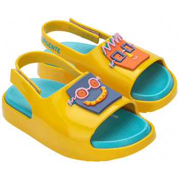 Schuhe Kinder Sandalen / Sandaletten Melissa MINI  Cloud Slide + Fábula B - Yellow Blue Gelb