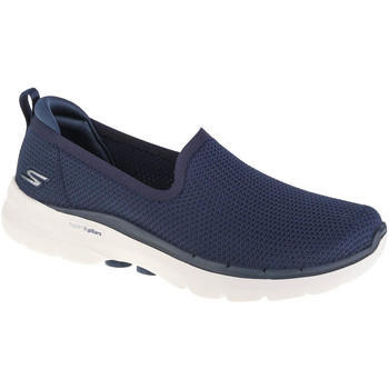 Schuhe Damen Sneaker Low Skechers Go Walk 6 - Clear Virtue Blau