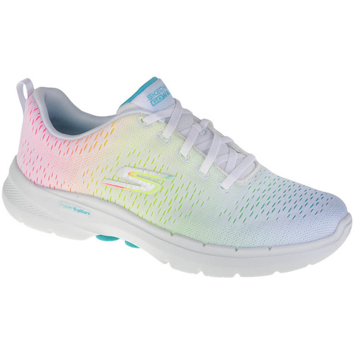 Schuhe Damen Sneaker Low Skechers Go Walk 6 - Vibrant Energy Weiss