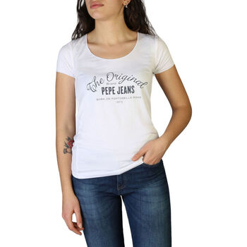 Kleidung Damen T-Shirts Pepe jeans - cameron_pl505146 Weiss