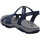 Schuhe Damen Wanderschuhe Skechers Sandaletten REGGAE SLIM - TURN IT UP 163117 NVY Blau