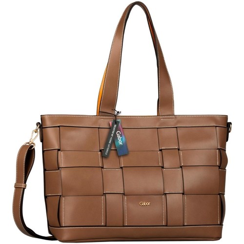 Taschen Damen Handtasche Gabor Mode Accessoires VALERIA Zip shopper, mixed nou 8849 233 Braun