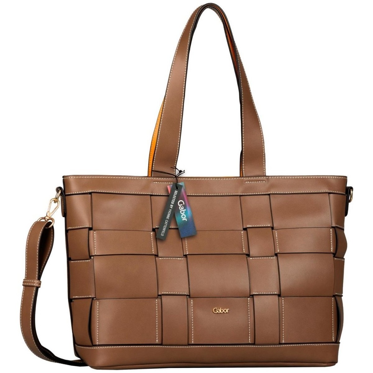 Taschen Damen Handtasche Gabor Mode Accessoires VALERIA Zip shopper, mixed nou 8849 233 Braun