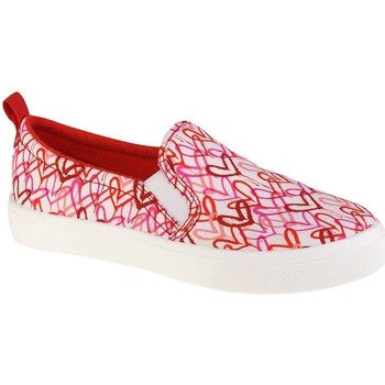 Schuhe Damen Sneaker Low Skechers Poppy Drippin Love Weiß, Rot