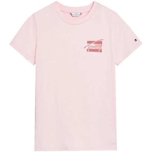 Kleidung Mädchen T-Shirts & Poloshirts Tommy Hilfiger  Rosa